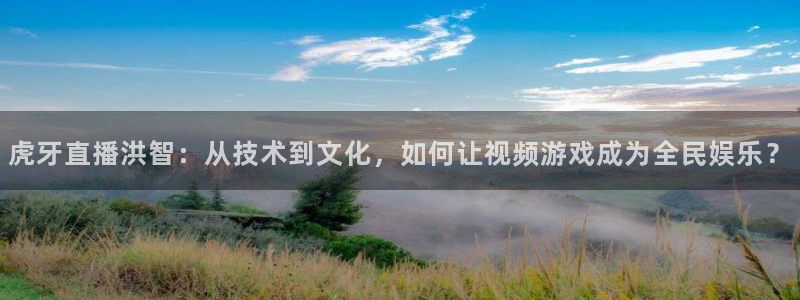 9255tv直播nba在线观看：虎牙直播洪智：从技术到文化，如何让视频游戏成为全民娱乐？